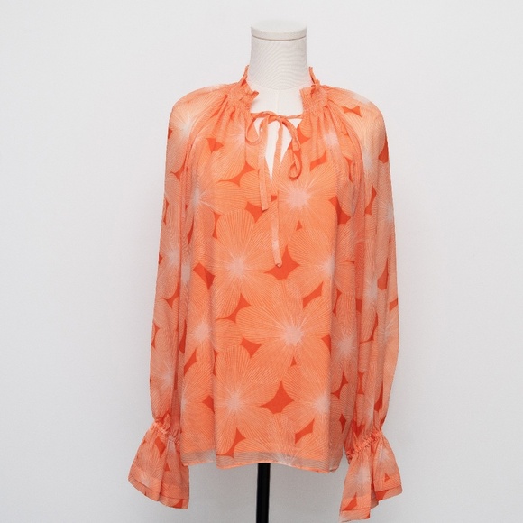 Ramy Brook | Clarke Chiffon Floral Blouse - Picture 2 of 15